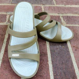 CROCS Women's Patricia Low Wedge Sandals size 7w